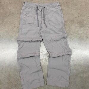 The North Face Women's Grey Cargo Pants Straight Leg Adjustable Waist Y2K Size 8
